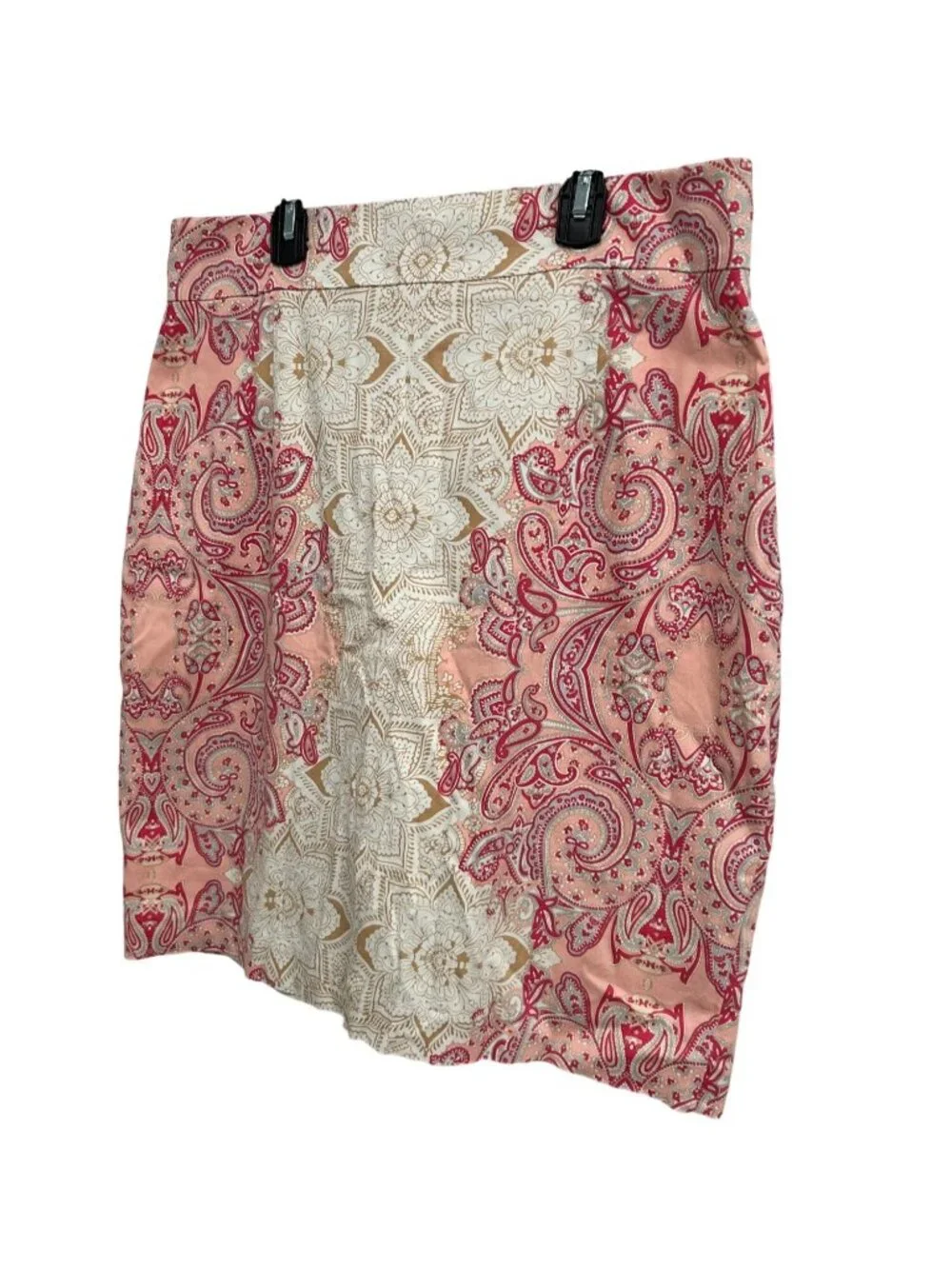 Antonio Melani Size 12 Paisley Print Pencil Skirt Feminine Boho Workwear